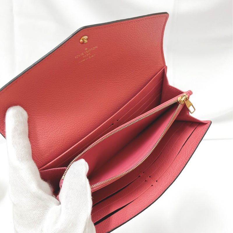 莉亞精品♡LV M41860 壓紋信封長夾 乾燥玫瑰粉 近新美夾-12