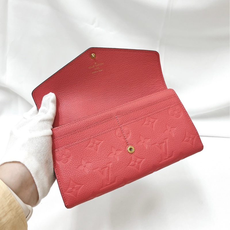莉亞精品♡LV M41860 壓紋信封長夾 乾燥玫瑰粉 近新美夾-14