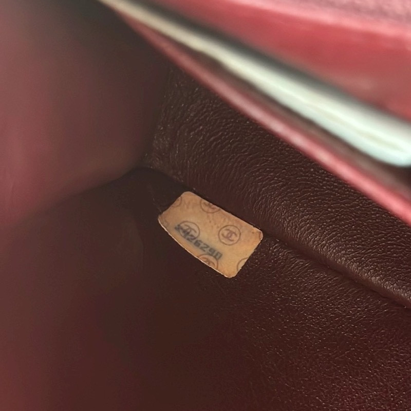 CHANEL 中古Vintage經典黑色金釦方胖子鏈條包-13