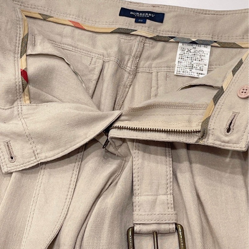Burberry 倫敦  腰帶老爺褲-7