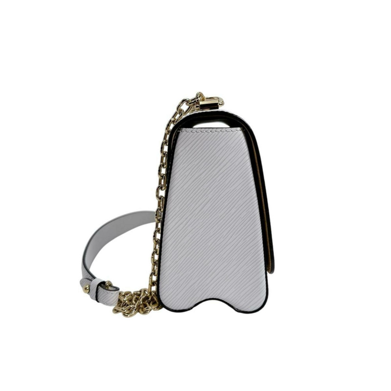 Louis Vuitton Twist 中型 Epi 皮革和白色單肩包 M55513 白色-3