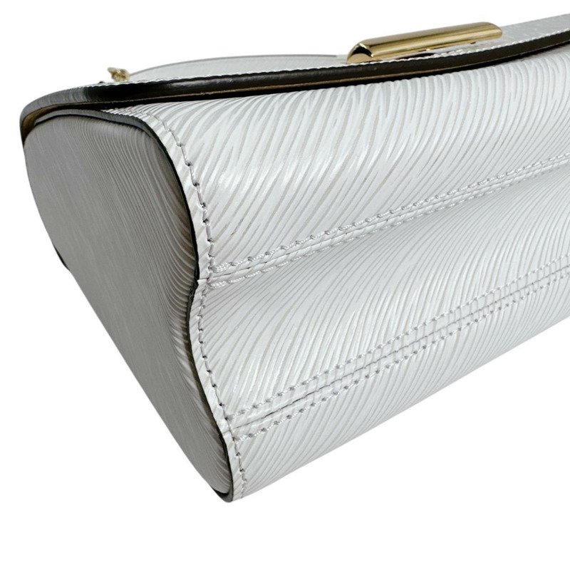 Louis Vuitton Twist 中型 Epi 皮革和白色單肩包 M55513 白色-5