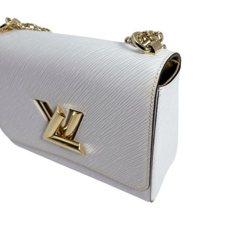 Louis Vuitton Twist 中型 Epi 皮革和白色單肩包 M55513 白色-8