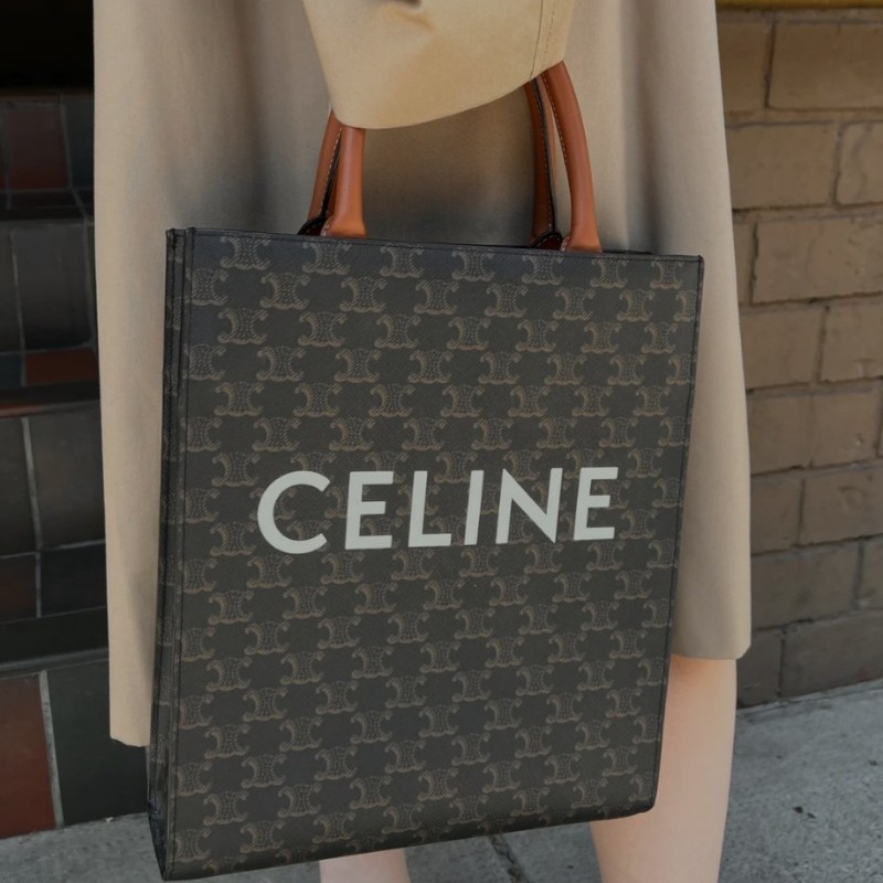 Celine 思琳Triomphe Vertical Cabas Tote Bag手提包-12