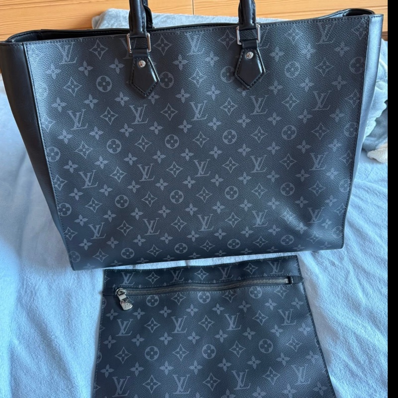 Lv GRAND SAC黑花托特包（M44733）-0