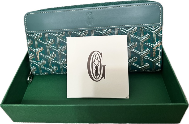 GOYARD 長夾 綠色 全新品-12