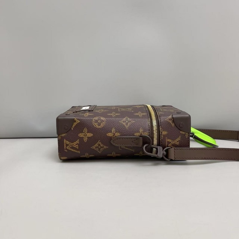 LV路易威登 N7老花限量秀款行李箱盒子包 斜背包-2