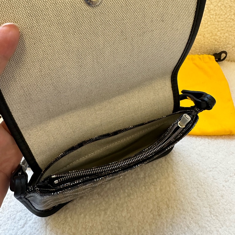 Goyard/戈雅 信封包 鐳射款 黑色經典格紋-6