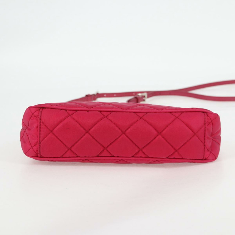 【日本直送】PRADA 尼龍鏈條手提包 2way 粉紅色銀色 正品 135510V-4