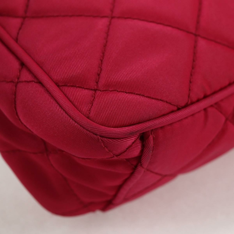 【日本直送】PRADA 尼龍鏈條手提包 2way 粉紅色銀色 正品 135510V-14
