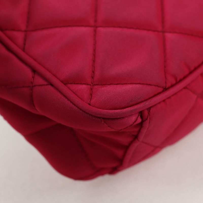 【日本直送】PRADA 尼龍鏈條手提包 2way 粉紅色銀色 正品 135510V-16