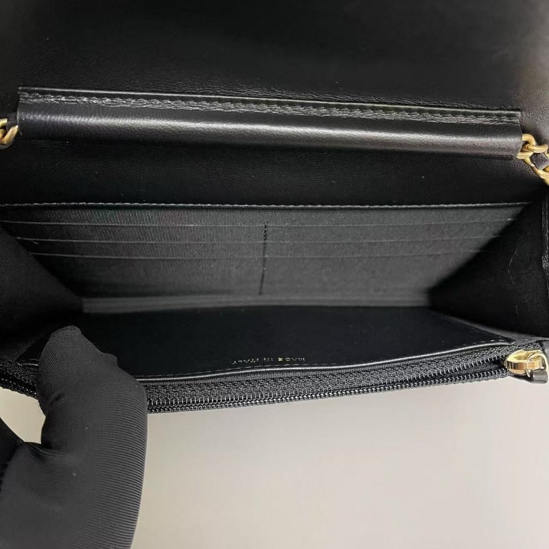 Chanel香奈兒 leboy woc黑金限量兔毛拼皮包 肩背包斜背包-7