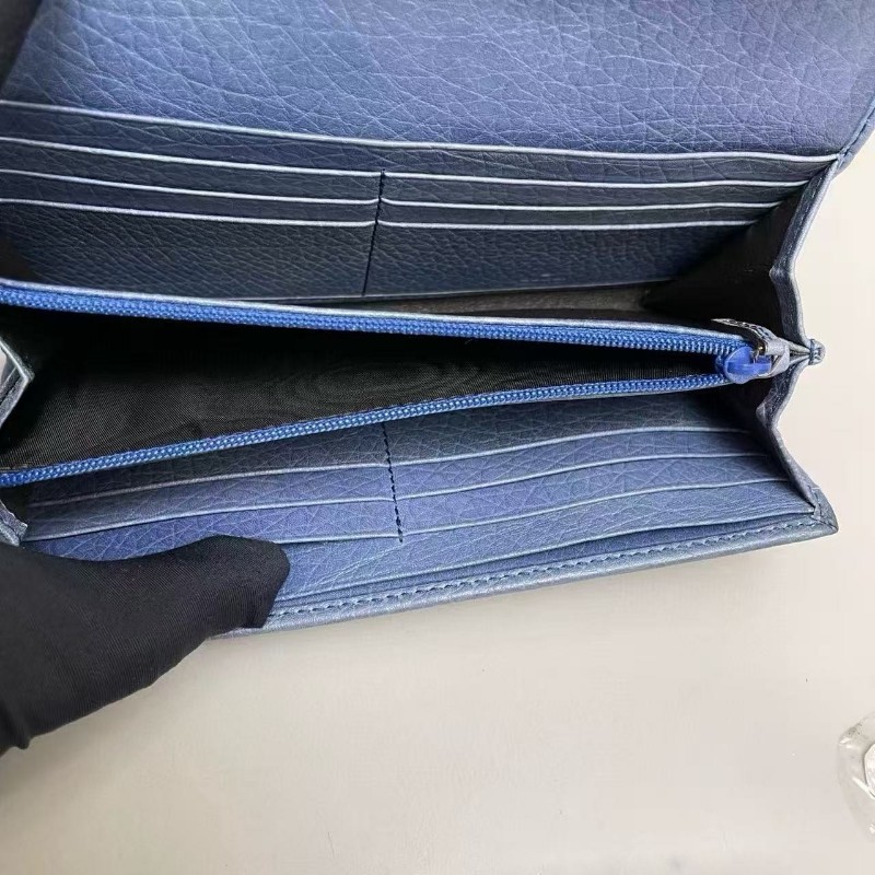 Gucci古馳 老花雙G帆布拼皮長款錢包長夾銀包 🈶盒子-8