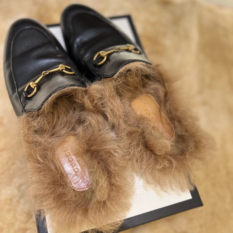 Gucci毛毛穆勒鞋-1
