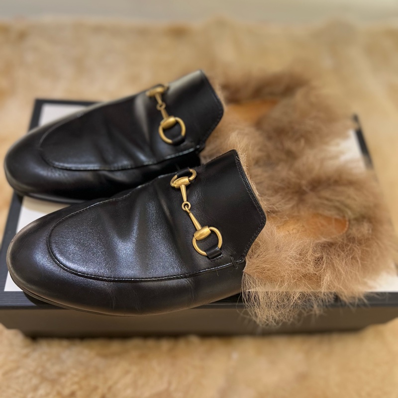 Gucci毛毛穆勒鞋-2