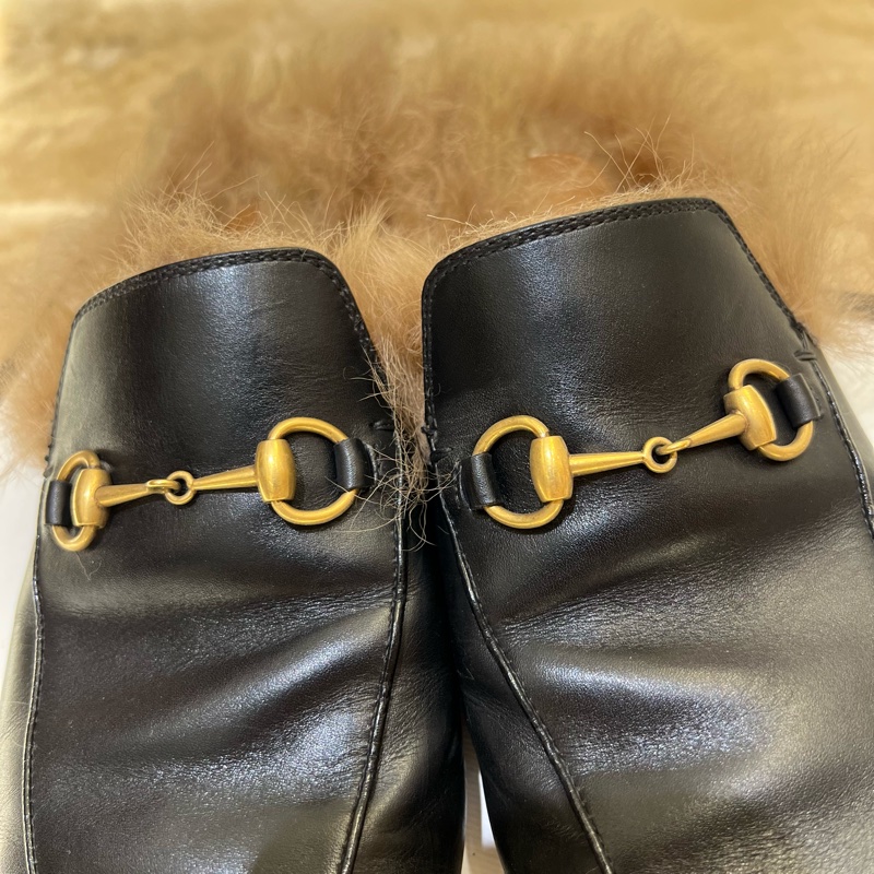 Gucci毛毛穆勒鞋-6