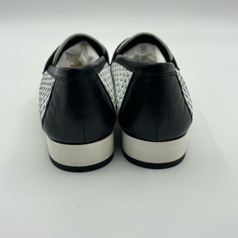 CHANEL香奈兒女士黑白編織平底鞋 權志龍同款 36C碼-3