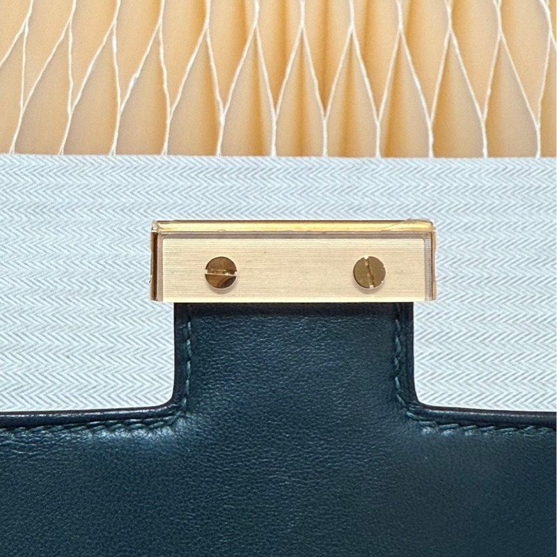 全新閑置品 HERMES 康康mini 19 松柏綠 D刻-4
