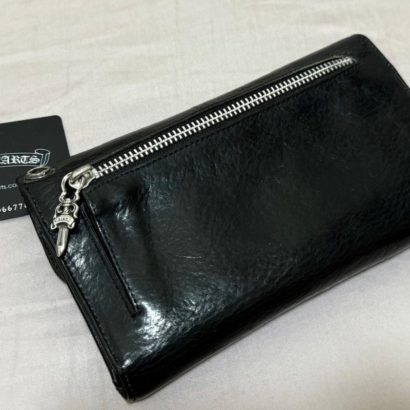 Chrome Hearts Wave Wallet Cross Button Heavy Leather 克羅心 長夾 皮夾 十字扣 銀飾 黑色【稀有收藏】-7