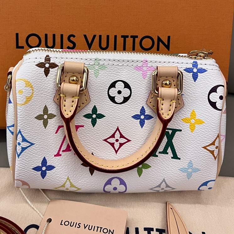 Lv speedy nano 村上隆聯名 白三彩2025復刻版✨-4