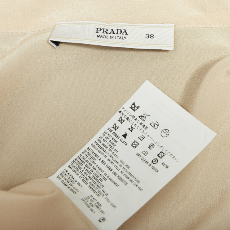 PRADA 2006 Vintage 100% silk ruffle front high collar sleeveless shirt IT38 XS-7