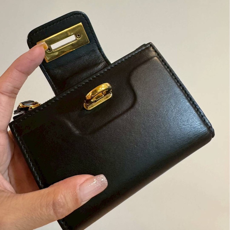 Salvatore Ferragamo 黑色 短夾 中夾 皮夾 皮包 卡包 卡夾 零錢包-8