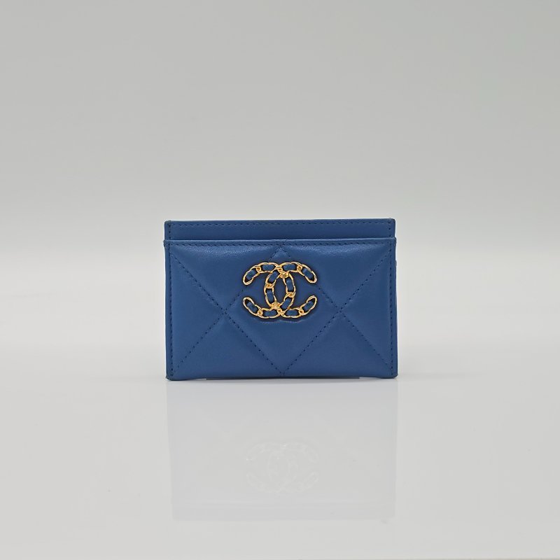 CHAENL 香奈兒 19 系列 天藍色 卡包 卡夾-0