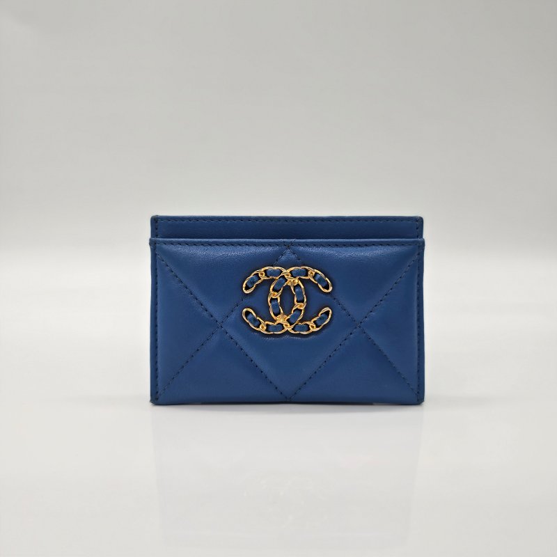 CHAENL 香奈兒 19 系列 天藍色 卡包 卡夾-1
