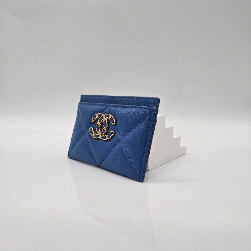 CHAENL 香奈兒 19 系列 天藍色 卡包 卡夾-3