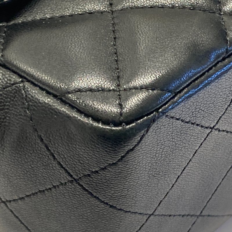 CHANEL 香奈兒 Chanel COCO Rain 30 機場包 羊皮 肩背包 黑色-10