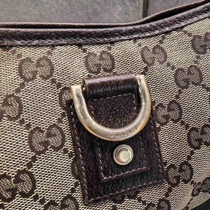 Gucci古馳 老花 帆布麻將包 腋下包 肩背包 手提包-4