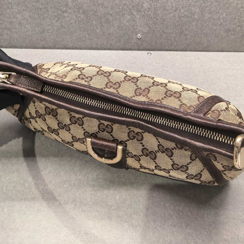 Gucci古馳 老花 帆布麻將包 腋下包 肩背包 手提包-6