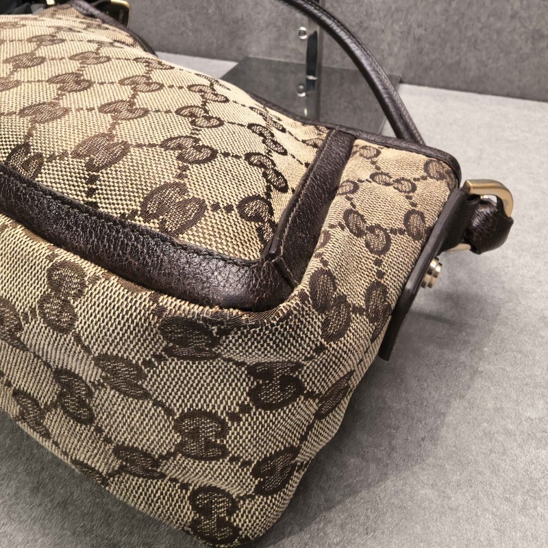 Gucci古馳 老花 帆布麻將包 腋下包 肩背包 手提包-10