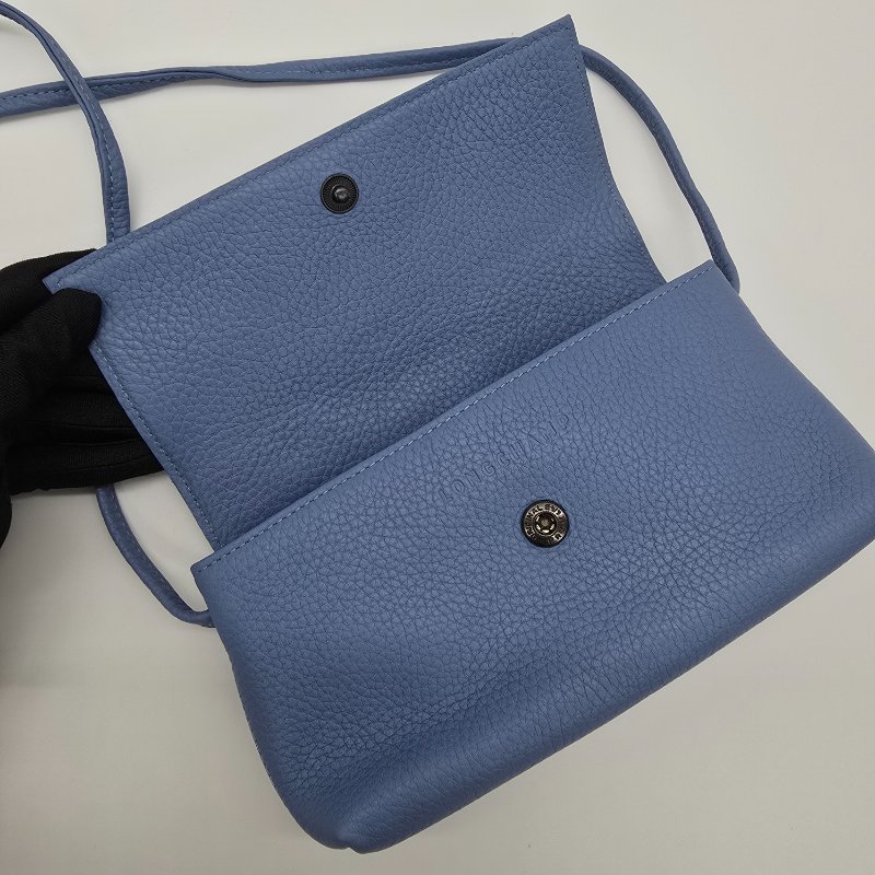 （近新❤️未使用）LONGCHAMP 瓏驤 ROSEAU系列 竹節卵石紋 淡藍色 牛皮 鍊帶 斜背包｜🈶️ 塵袋-6