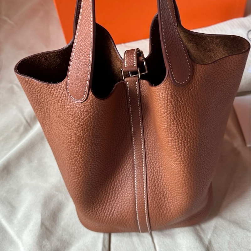 愛馬仕Hermes Picotin 22 金棕銀扣 Y刻-7