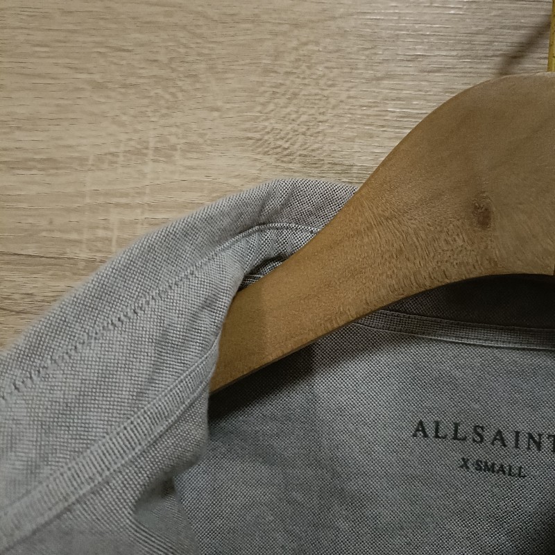 Allsaints 灰色 短袖 牛津襯衫 男XS-3