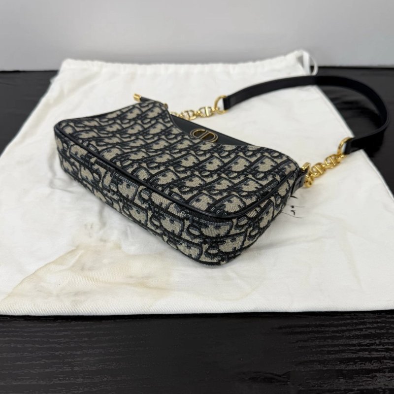 DIOR 老花琺瑯CD字母三合一腋下肩背斜背包 21*13*5 99新配件塵袋-2