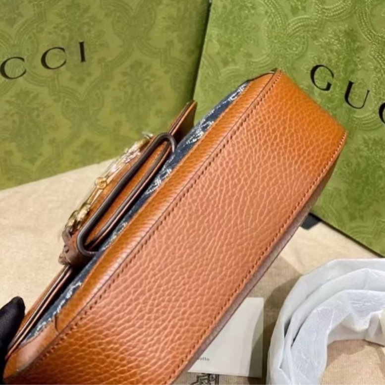 全新全套Gucci 1955馬鞍MINI 藍色丹寧牛仔-2