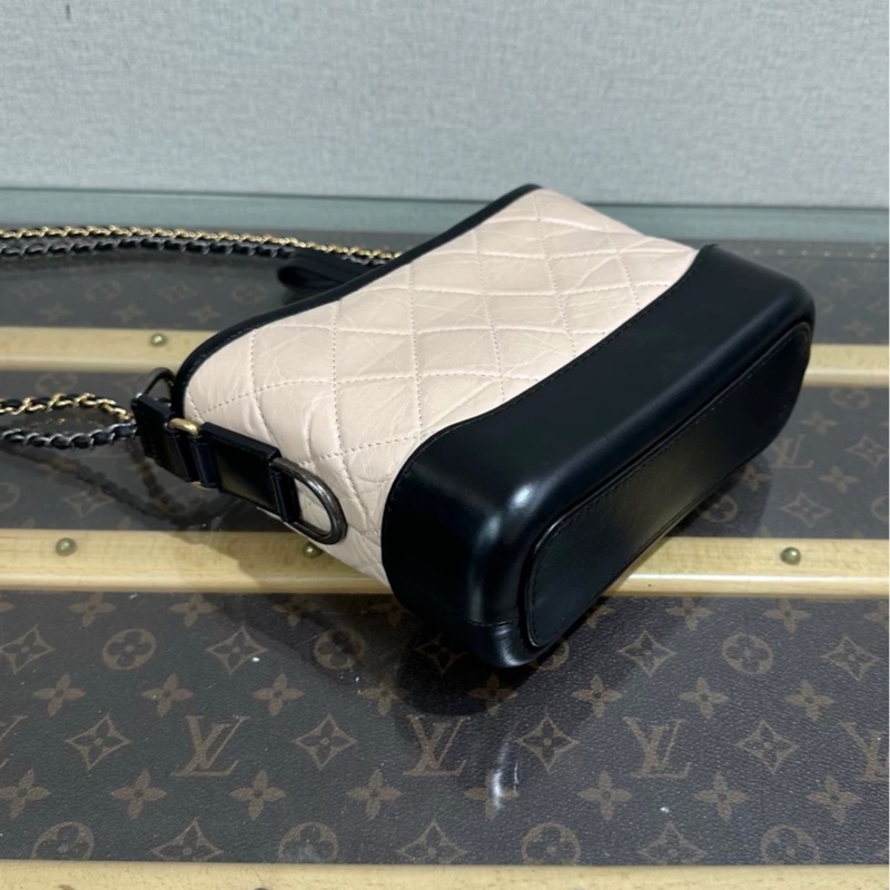 Chanel/香奈兒 奶茶拼黑流浪 小號 15*20*8-4