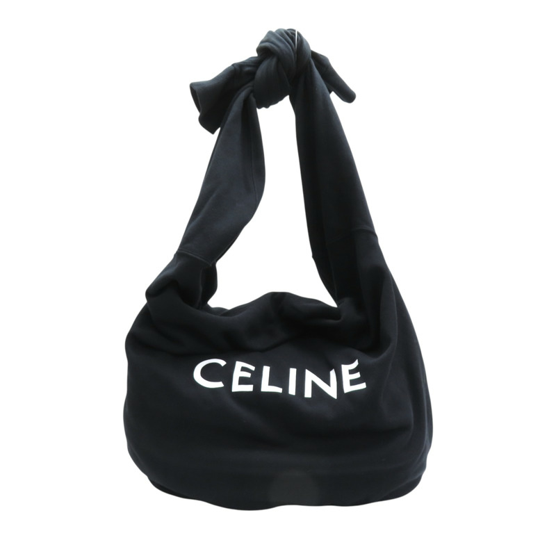 黑色 棉T材質 Sweat 肩背包【CELINE 賽琳】-0