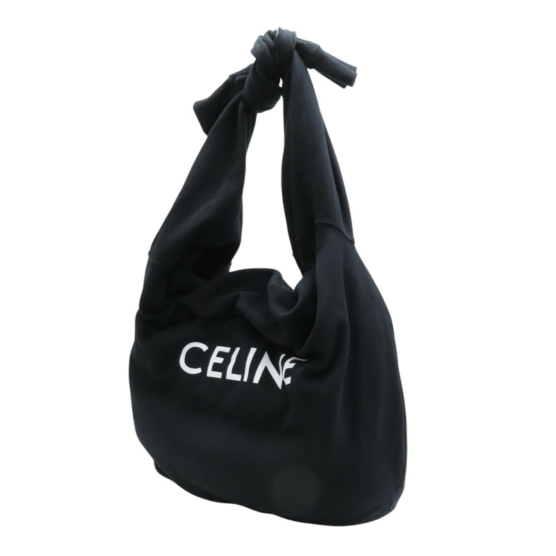 黑色 棉T材質 Sweat 肩背包【CELINE 賽琳】-2