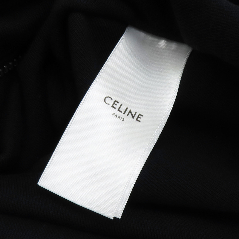 黑色 棉T材質 Sweat 肩背包【CELINE 賽琳】-8