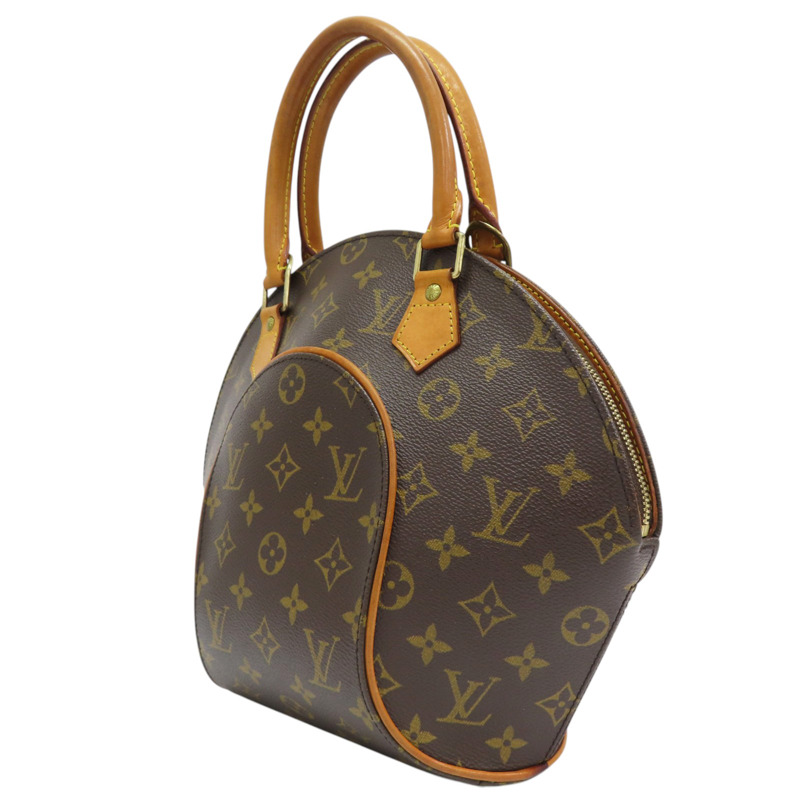 棕色 原花 PVC塗層帆布 Ellipse PM 貝殼包 手提包 M51127-2