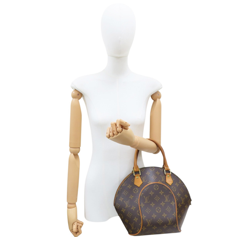 棕色 原花 PVC塗層帆布 Ellipse PM 貝殼包 手提包 M51127-7