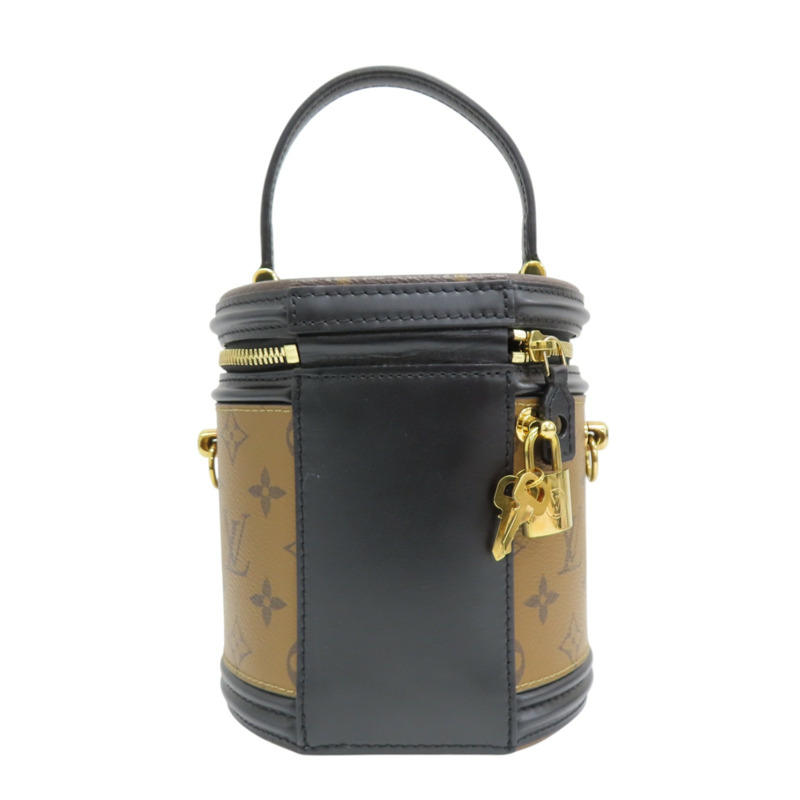 棕色 原花帆布 Cannes 圓筒包 兩用包 M43986-1