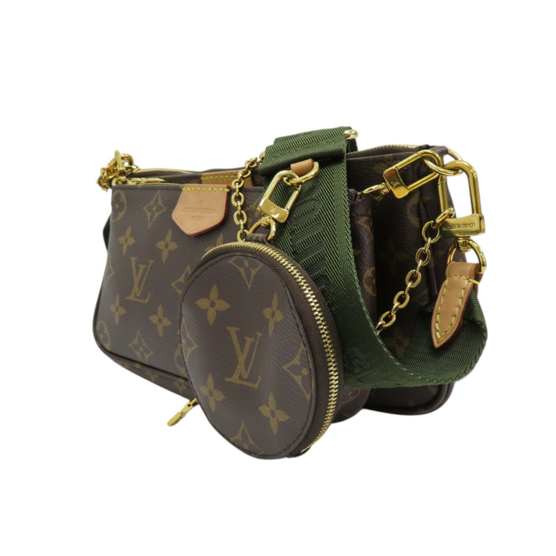 棕色 原花帆布 Multi Pochette Accessoires 肩背包【LOUIS VUITTON LV 路易威登】 M44813-2