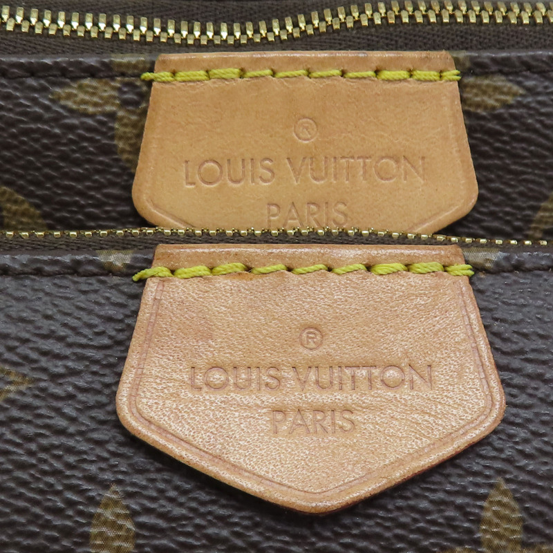 棕色 原花帆布 Multi Pochette Accessoires 肩背包【LOUIS VUITTON LV 路易威登】 M44813-7