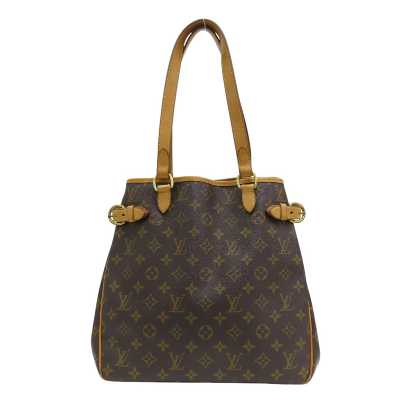 棕色 原花帆布 Batignolles Vertical 肩背包 M51153-1