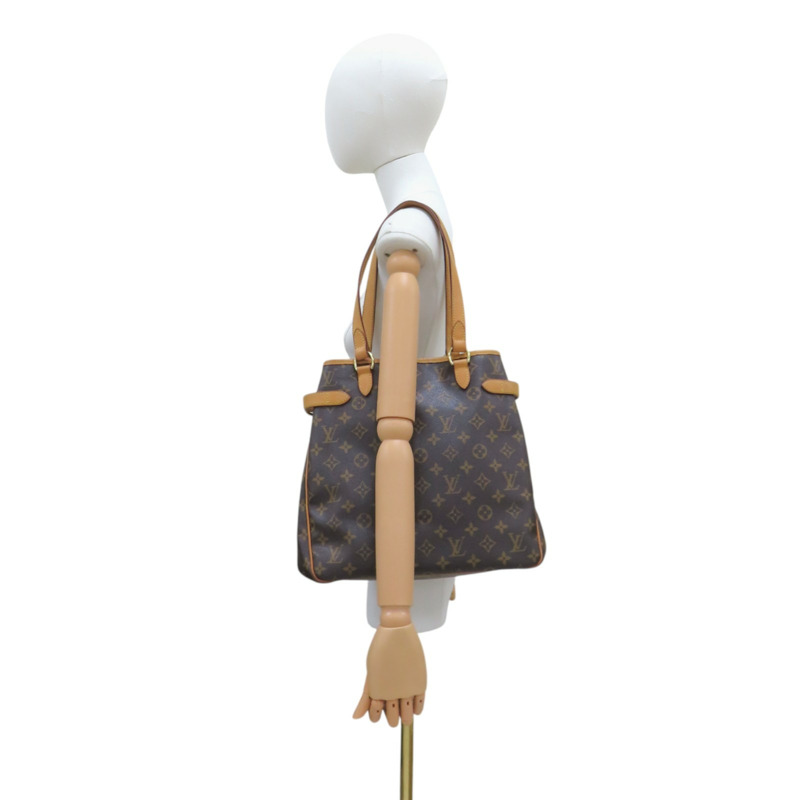 棕色 原花帆布 Batignolles Vertical 肩背包 M51153-8