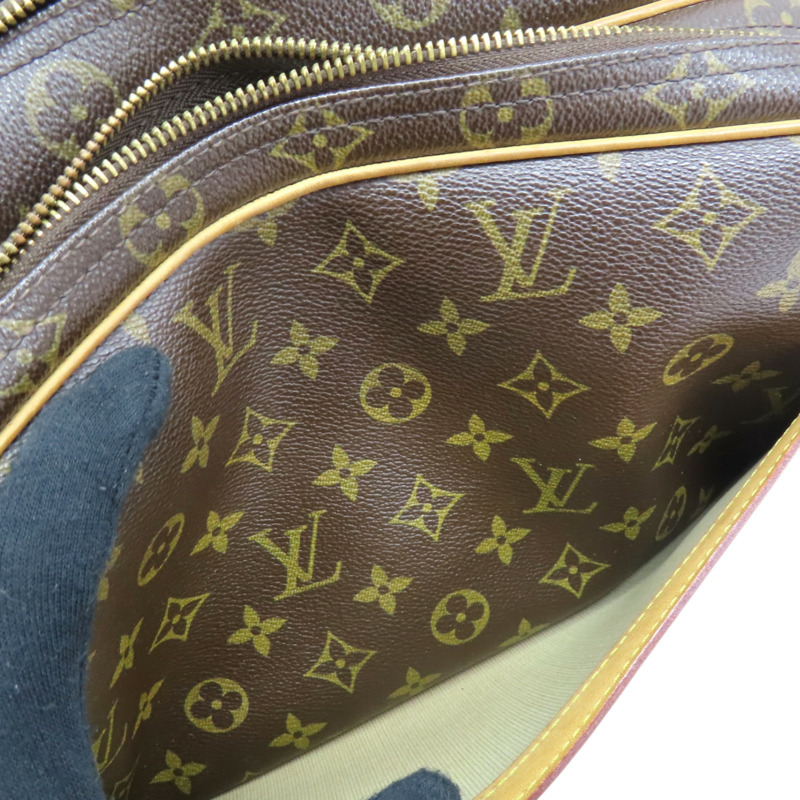 棕色 原花帆布 Reporter PM 肩背包 M45254-6